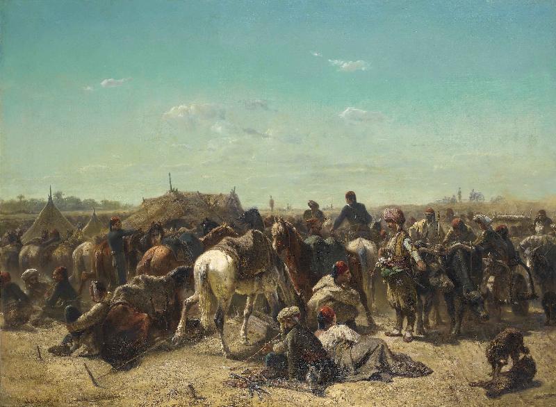 Adolf Schreyer An Ottoman encampment